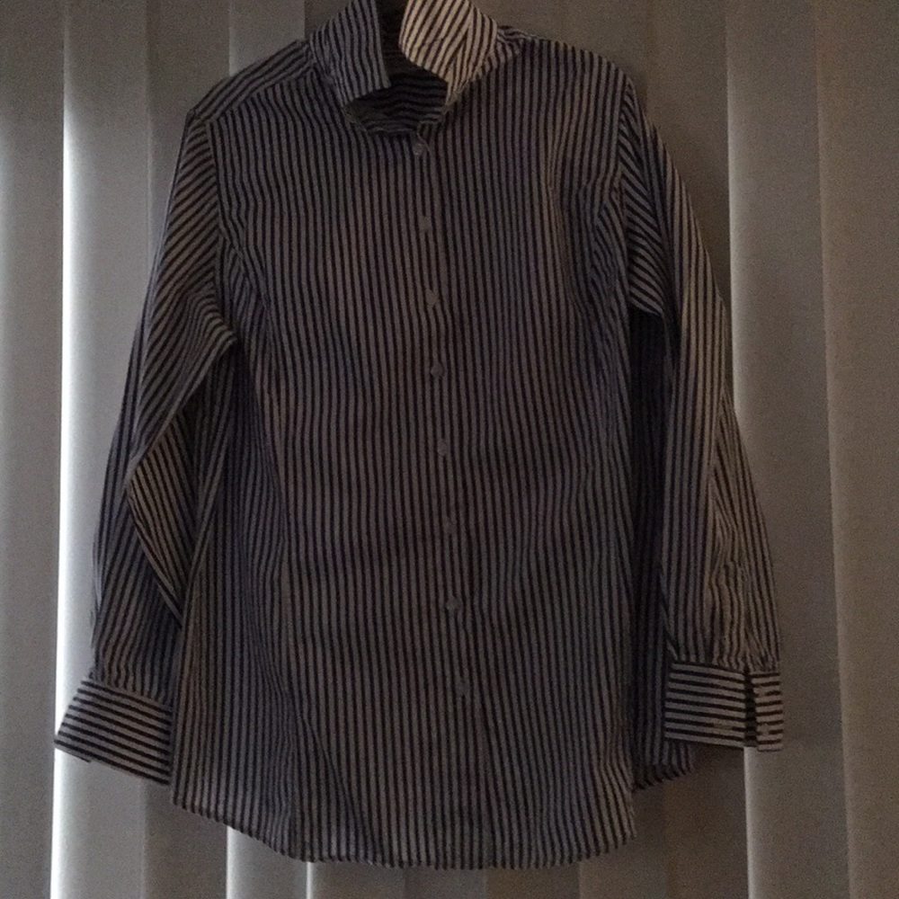 Beautiful gently worn blue stripe button down